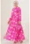 Rochie Maxi HiCCUP – model floral – magenta – textil