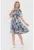 Rochie Medie Dama V289 – cu Imprimeu Abstract
