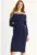 Rochie Midi –  Albastru marin – Tricot – Albastru marin –