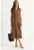 Rochie Midi –  Bianco Lucci – decolteu in V – maro – textil