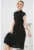 Rochie Midi HiCCUP – A-line – guler camasa – negru – textil