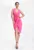 Rochie Midi M858 – asimetrica – roz – poliester –