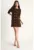 Rochie Mini –  Tricot – cu nasturi – Mocha Brown –