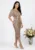Rochie Moze din paiete rose-auriu