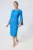 Rochie Moze eleganta cu butoni si maneci evazate Laelia Albastra