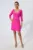 Rochie Moze eleganta cu perle si crepeu pe picior Janice Fucsia