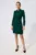 Rochie Moze office cu butoni pe fusta si guler tip tunica Atria Verde