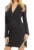 Rochie – Poliester/Viscoza/Elastan – Negru