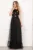 Rochie Pretty Girl de ocazie lunga din tul cu flori 3D la bust