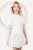 Rochie Pretty Girl de vara scurta ecru din in cu volanas