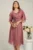 Rochie Viada eleganta din voal roz cu fir lurex cu flori la decolteu