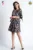 Rochie Xara eleganta animal print bie cu taietura asimetrica