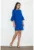 Rochie  albastra – cu maneci volan – poliester