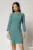 Rochie albastru marin scurta cu nasturi decorativi perlati