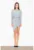 Rochie asimetrica – eleganta – gri – cu maneci lungi – poliester