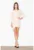 Rochie asimetrica – eleganta – roz – cu maneci lungi – poliester