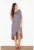 Rochie asimetrica gri – cu maneci lungi – din viscoza