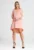 Rochie asimetrica – maneca 3/4 – roz – poliester