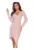 Rochie asimetrica poliester – roz