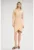 Rochie bej – maneci scurte – poliester