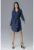Rochie – bleumarin – cu centura – cu nasturi – poliester