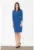 Rochie  bleumarin – curea – decolteu in V – poliester