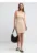 Rochie bodycon Majasa cu decolteu in U – Crem