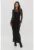 Rochie bodycon drapata cu maneci semitransparente