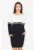Rochie bumbac – alb-negru – cu buzunare