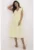 Rochie  bumbac – galben – decolteu V –