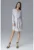Rochie camasa M630 gri – maneca lunga – cu nasturi si curea – poliester 100%