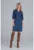 Rochie camasa M849 – maneci bufante – albastru – poliester 100% –