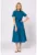 Rochie-camasa cu maneci scurte – Albastru petrol –