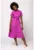 Rochie-camasa cu maneci scurte – Roz fandango –