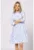 Rochie-camasa cu model in dungi – Albastru pastel – Alb optic –