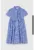 Rochie-camasa cu model in dungi si guler ascutit