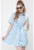 Rochie-camasa din amestec de bumbac organic cu model in dungi