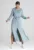 Rochie camasa lunga menta – maneci lungi – guler clasic – poliester