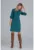 Rochie – camasa – maneci bufante 3/4 – verde – poliester