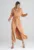 Rochie camasa maxi portocalie – croiala lejera – poliester