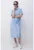 Rochie-camasa midi din amestec de in cu cordon in talie