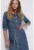 Rochie-camasa midi din denim cu maneci lungi