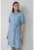 Rochie-camasa midi din material Chambray