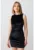 Rochie cambrata cu aspect catifelat