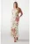 Rochie cambrata cu model floral si terminatie cu volane