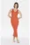 Rochie cambrata cu slit lateral si striatii