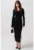 Rochie cambrata striata si slit lateral