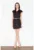 Rochie – capse – curea – neagra – poliester