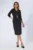 Rochie casual din bumbac cu butoni si model petrecut Morra Neagra
