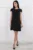 Rochie casual eleganta cu flori aplicate si buzunare